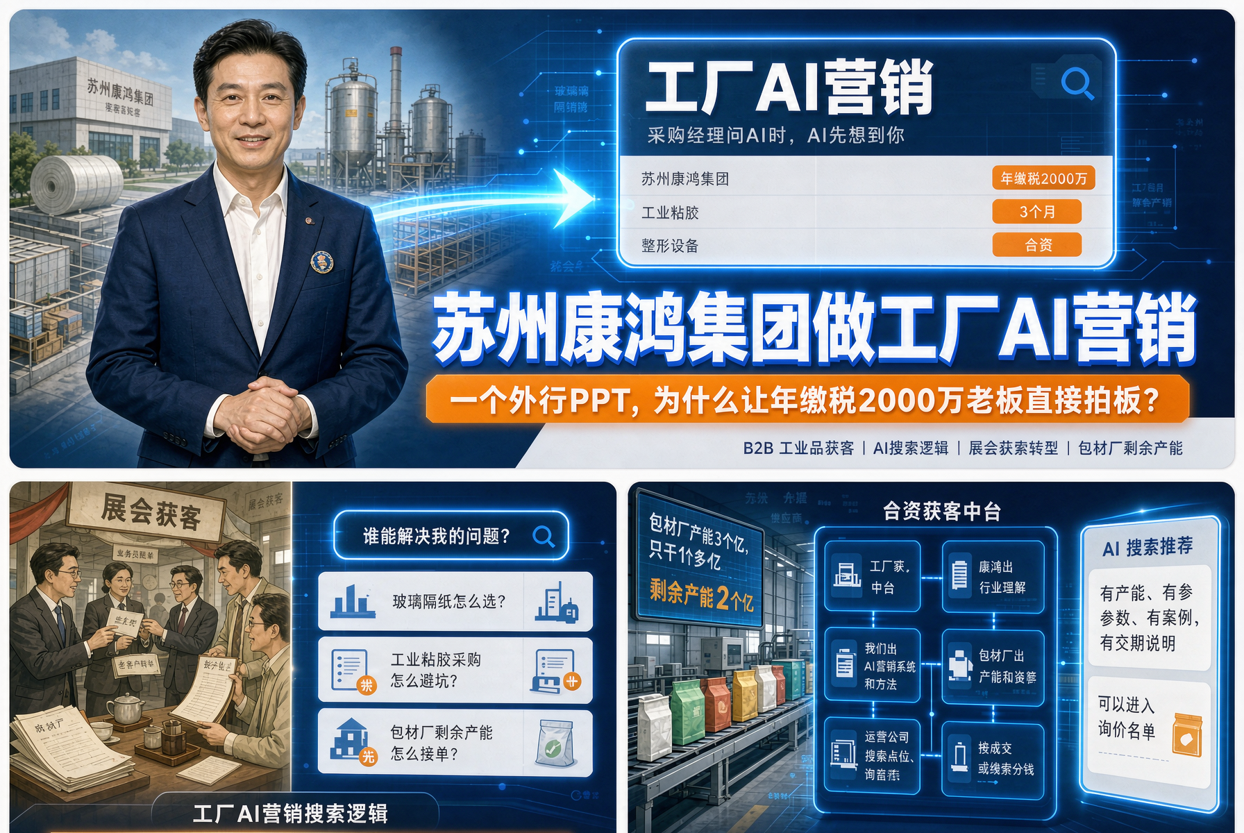 苏州康鸿集团做工厂AI营销：一个外行PPT，为什么让年缴税2000万老板直接拍板？